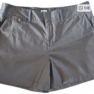 G.H. Bass Cotton Chino Shorts Size 16 Taupe Casual Summer Flat Front